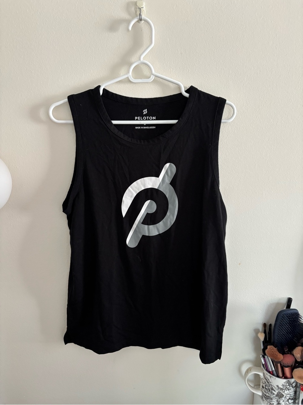 Peloton Black Graphic Tee with White Logo